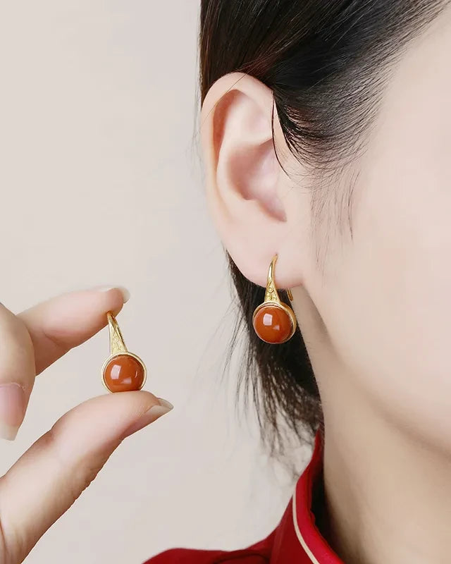 Crimson Serenity Earrings