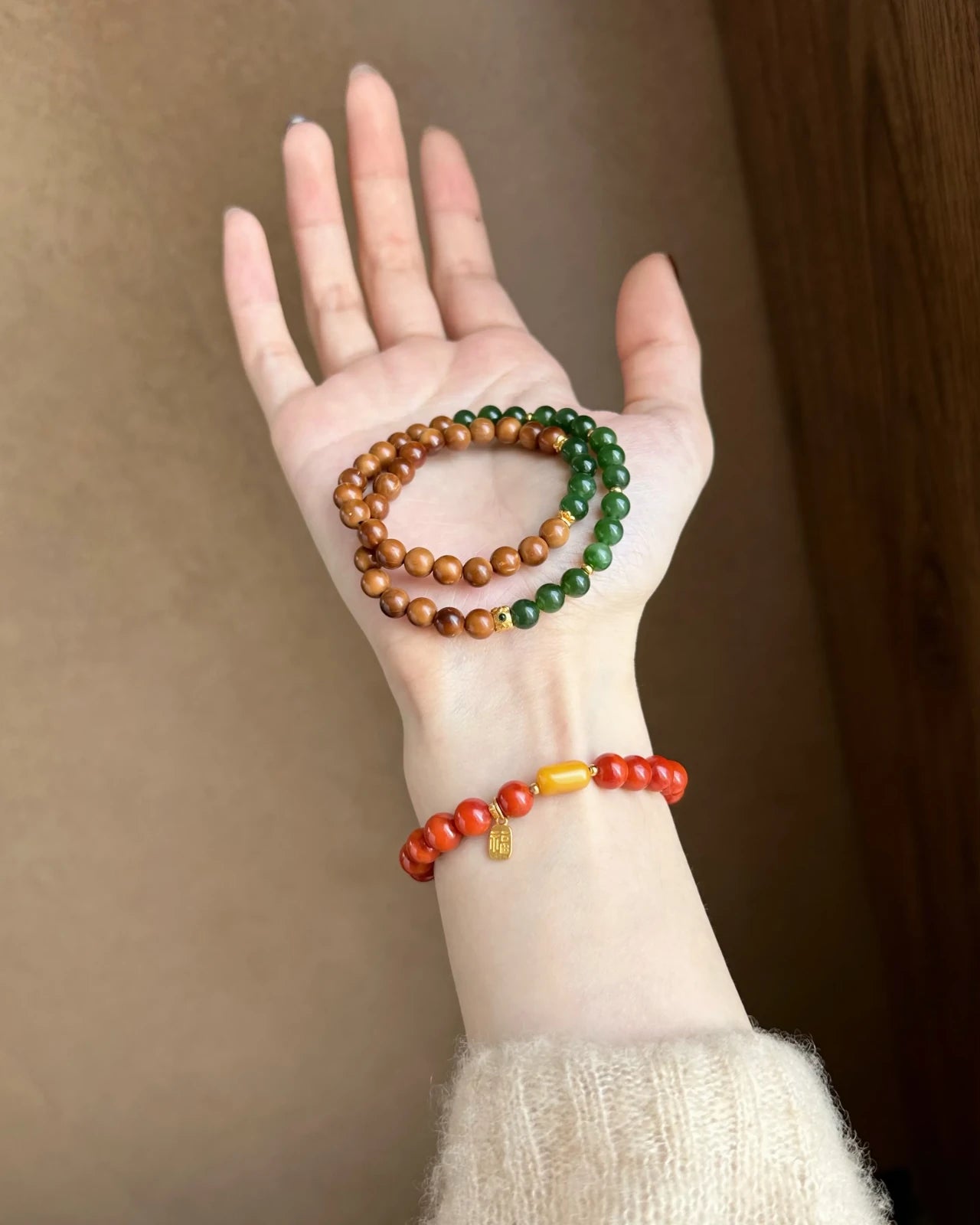 Rooted Jade Double-Wrap Bracelet