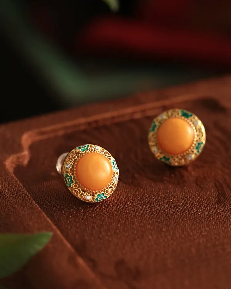 Golden Ember Glow Earrings