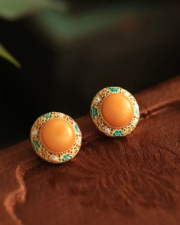 Golden Ember Glow Earrings