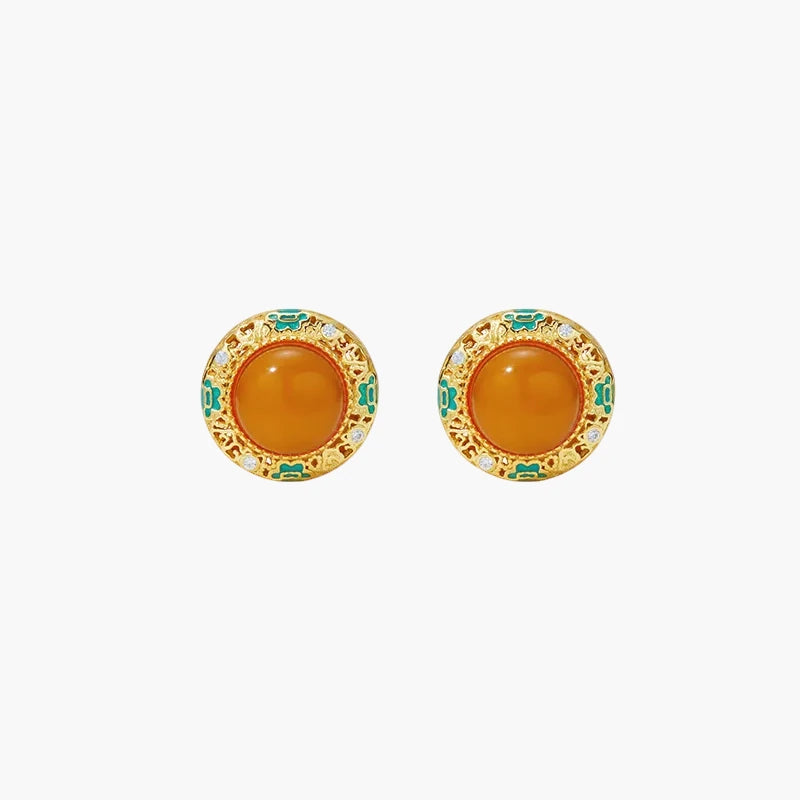 Golden Ember Glow Earrings
