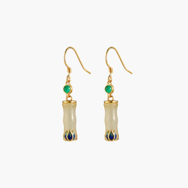 Jade Whisper Bamboo Earrings