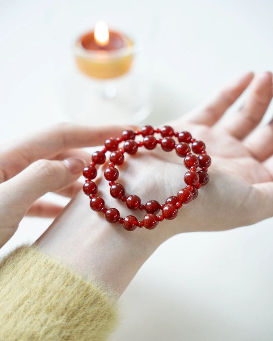 Rooted Ember Double-Wrap Bracelet