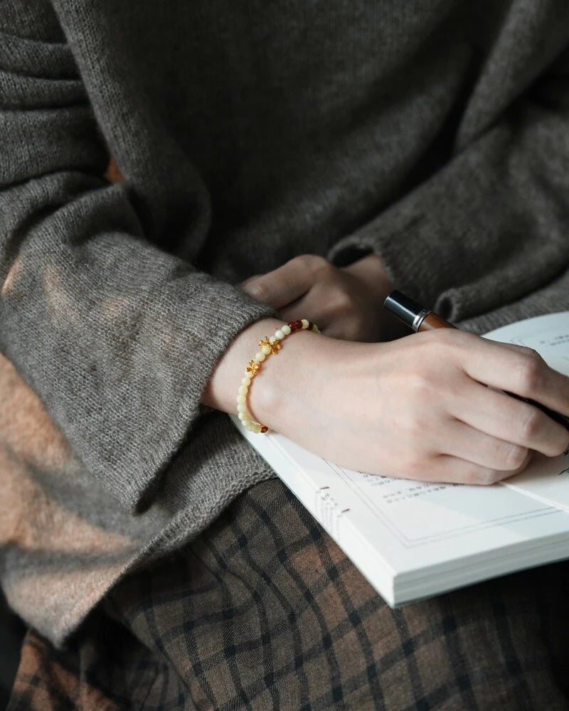Sun & Cloud Amber Bracelet