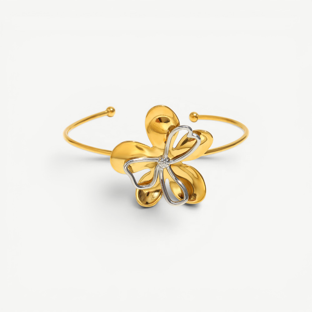 Sculptural Flower Bracelet