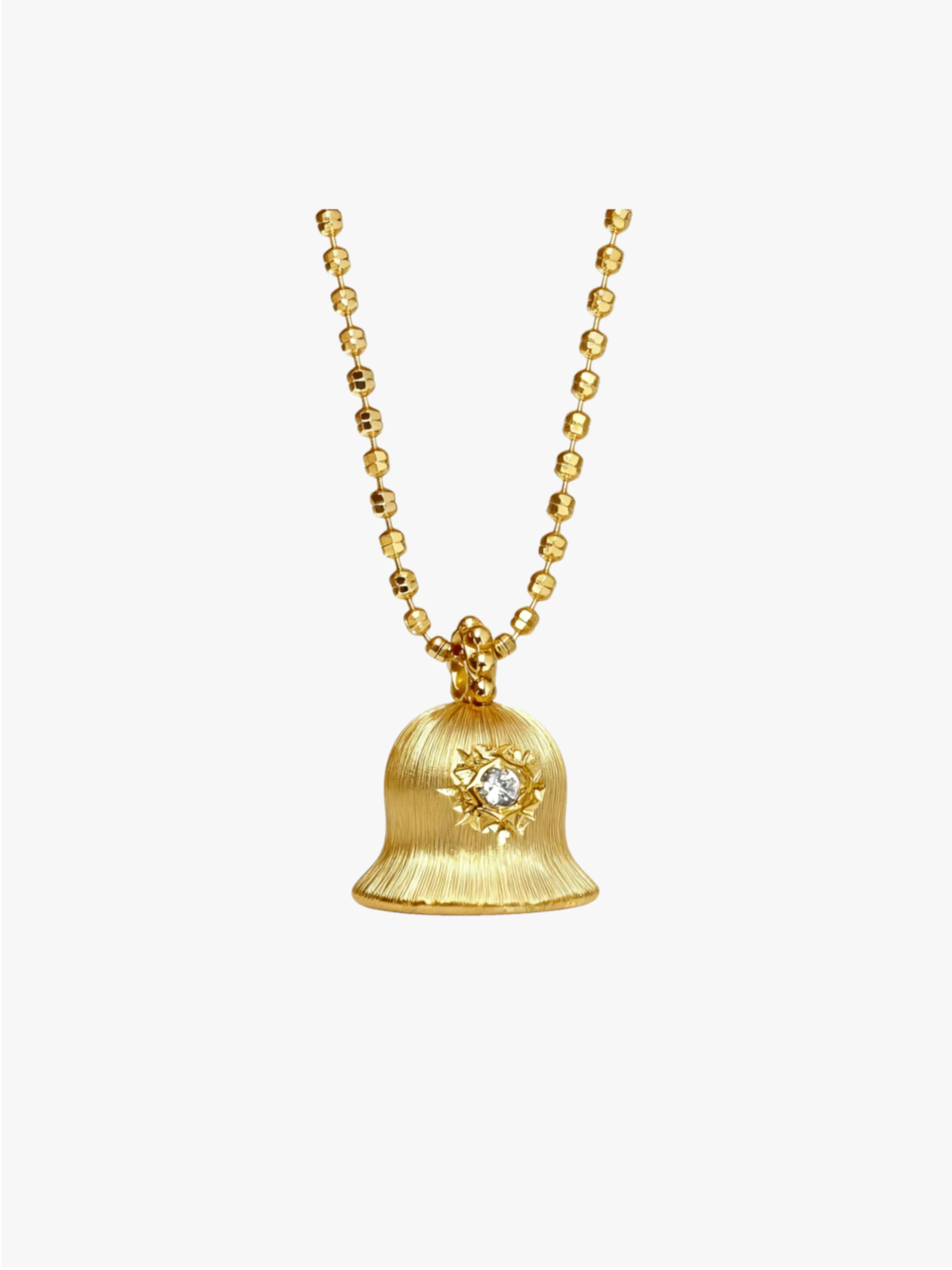 Brushed Bell Pendant Necklace