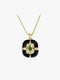 Black Onyx & Emerald Pendant Necklace