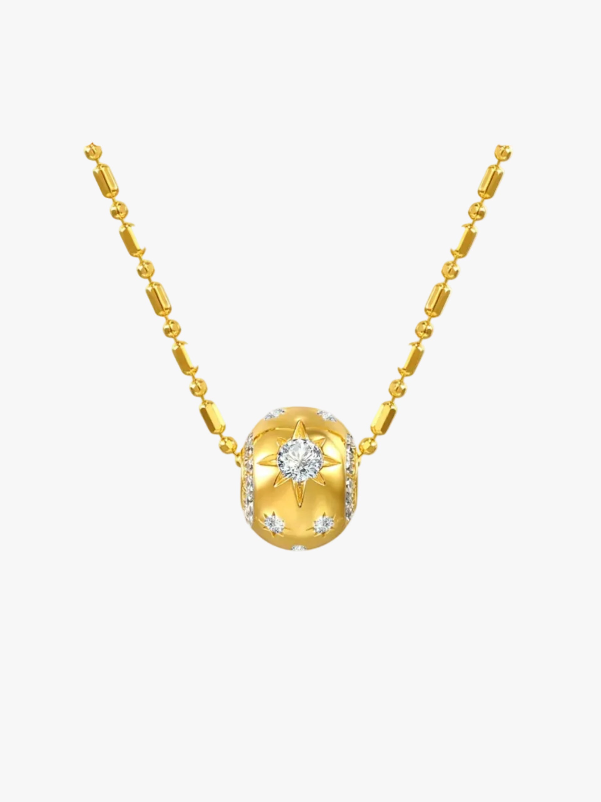 Starburst Barrel Bead Necklace