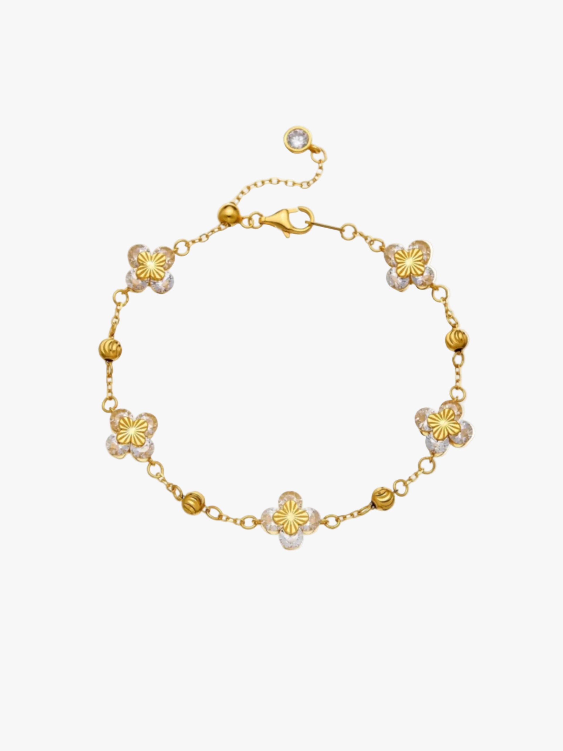 Laser Four-Leaf Clover Bracelet