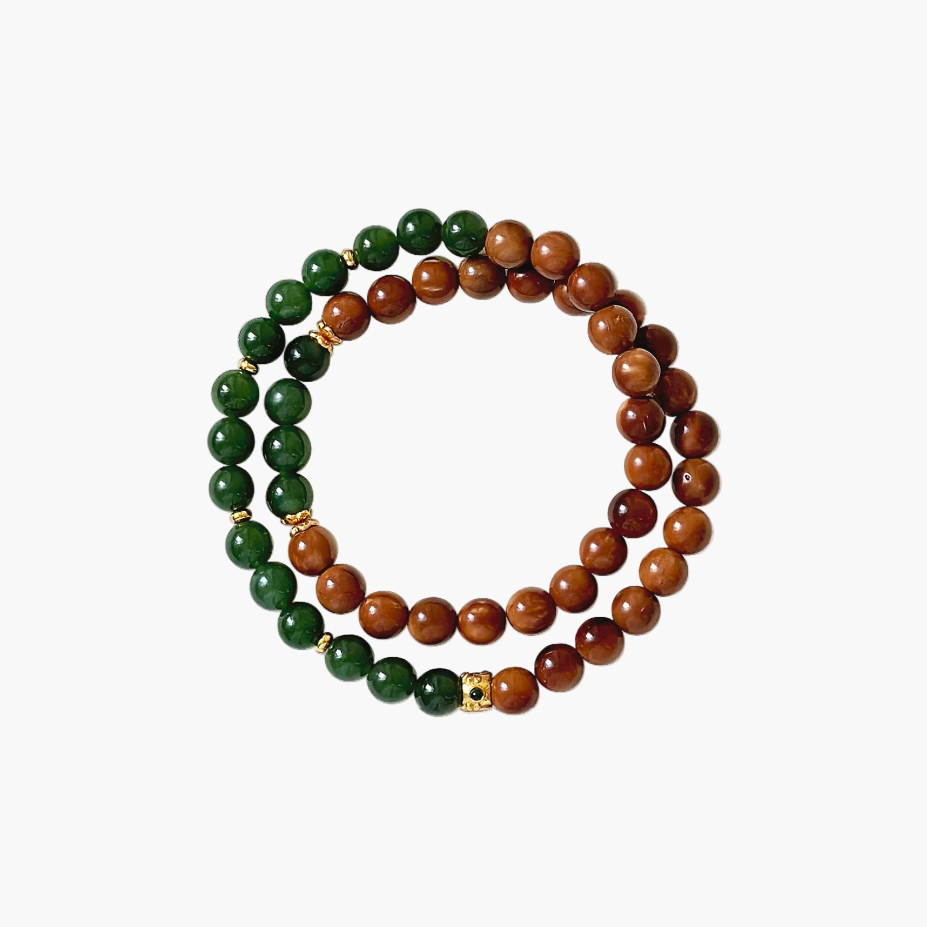 Rooted Jade Double-Wrap Bracelet