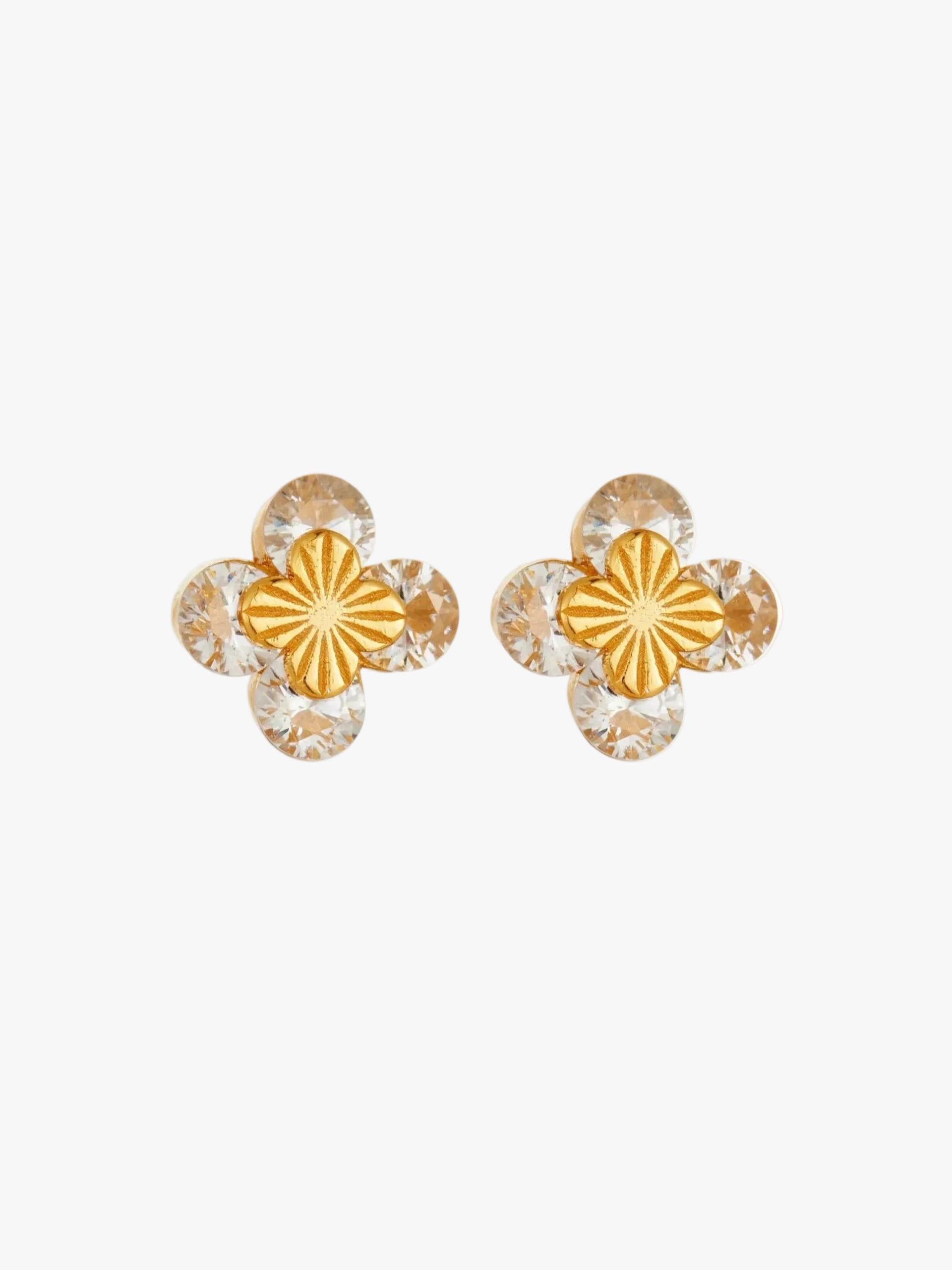 Laser Four-Leaf Clover Stud Earrings