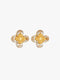 Laser Four-Leaf Clover Stud Earrings