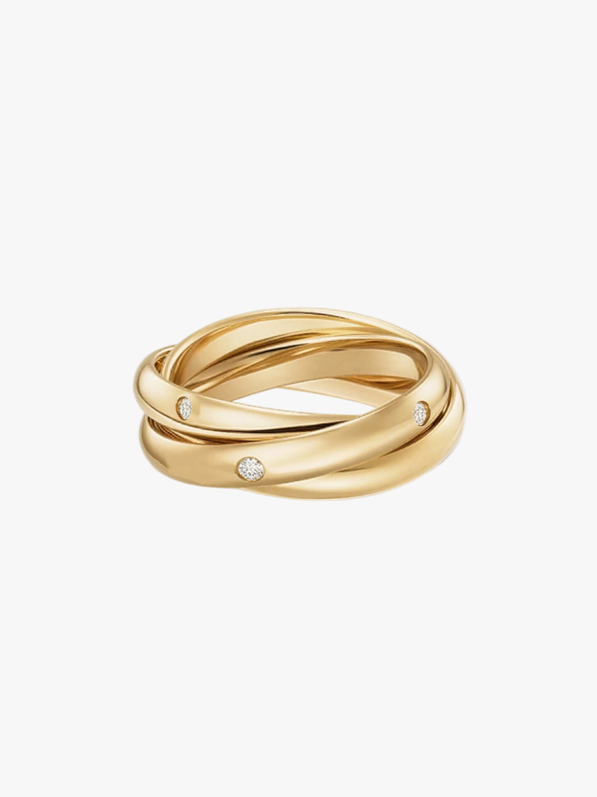Intertwined Triple Band Ring