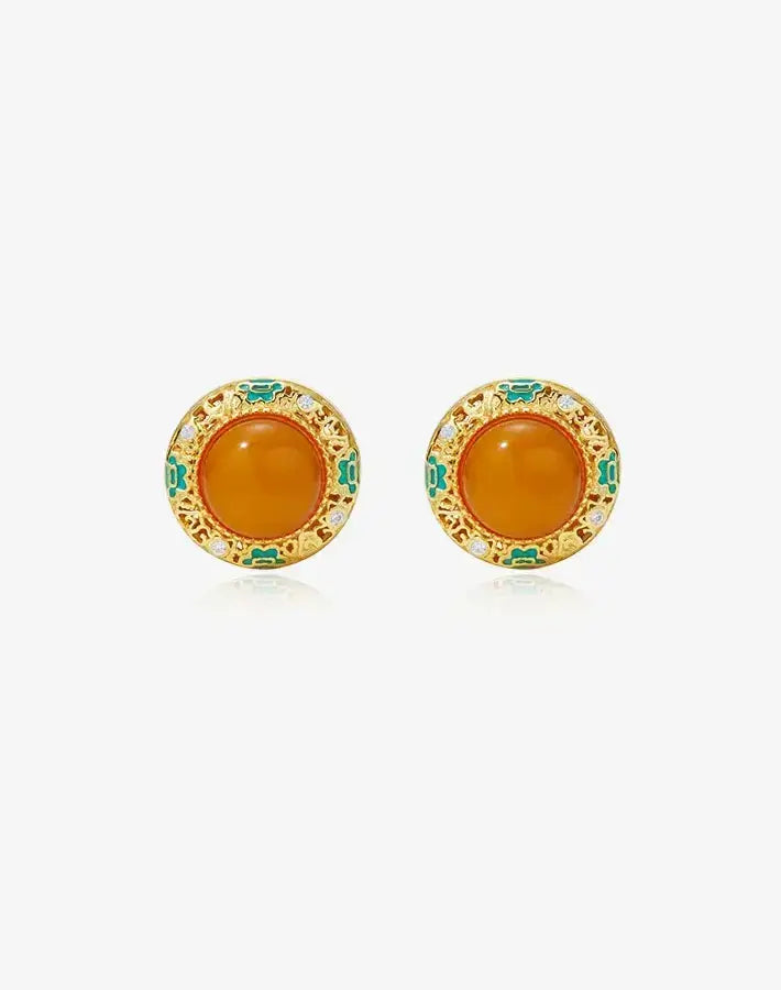 Golden Ember Glow Earrings