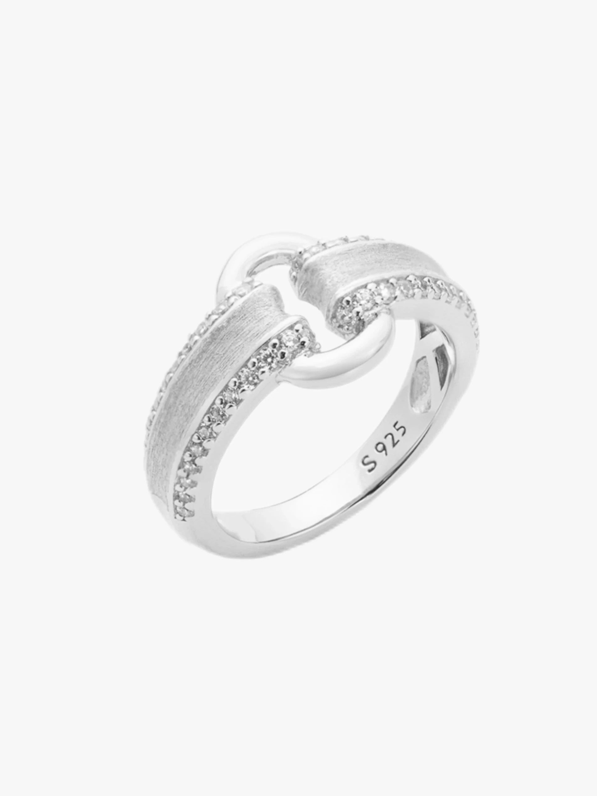 O-Lock Brushed Silver Ring