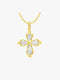 Iris Cross Pendant Necklace