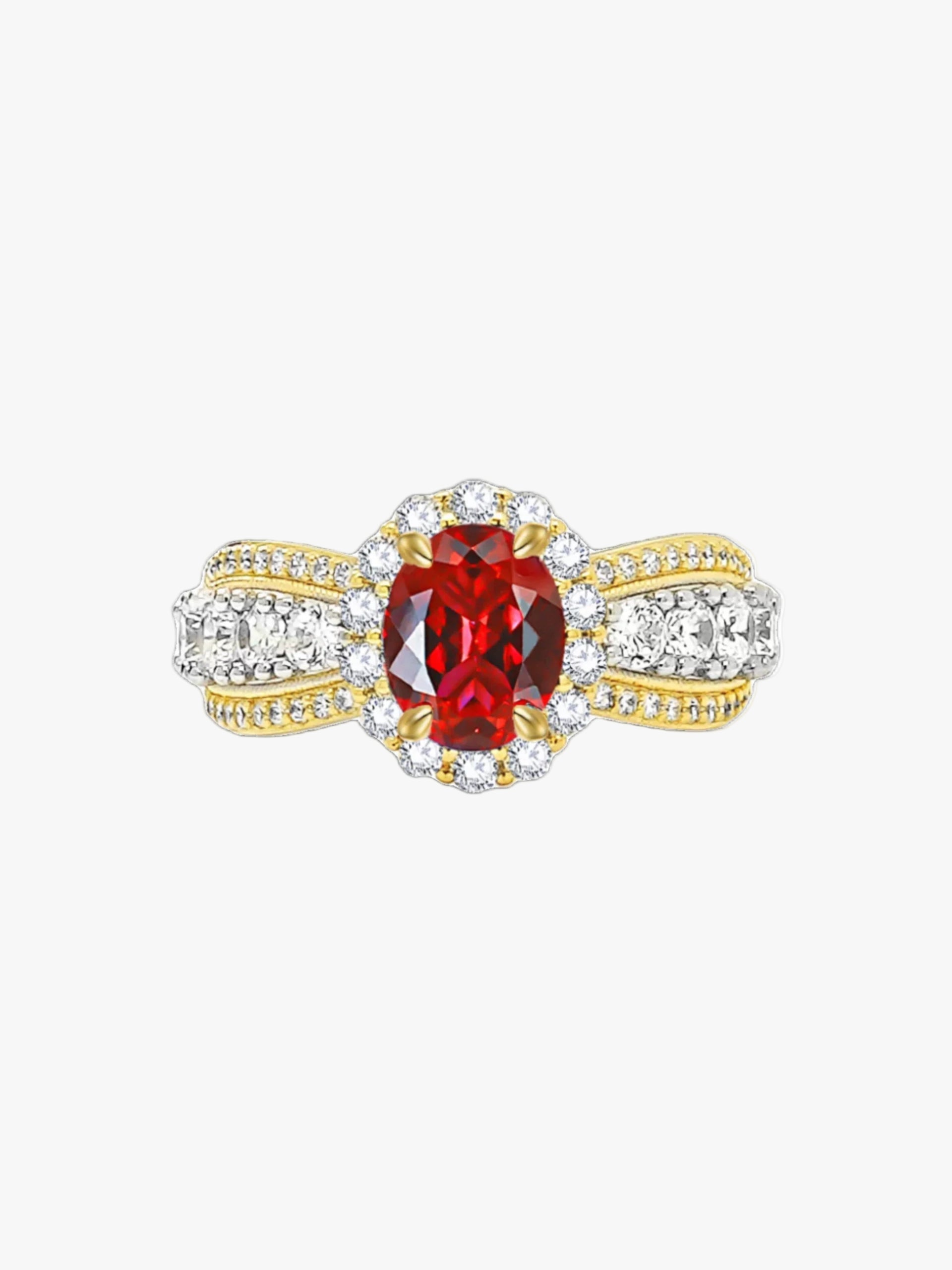 Ruby Halo Ring