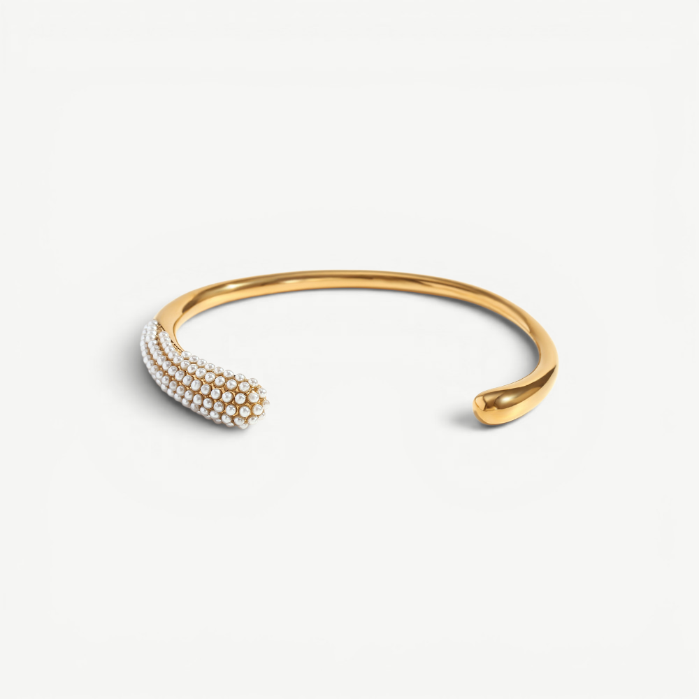 Pearl Pavé Open Cuff