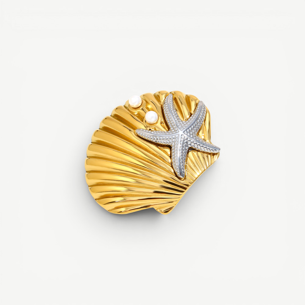 Starfish Seashell Ring
