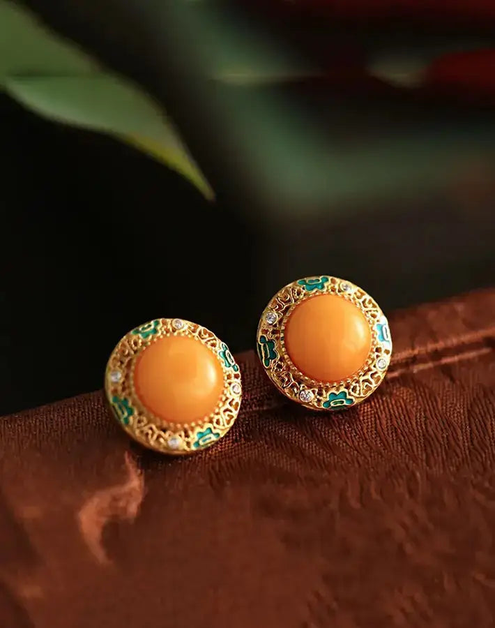 Golden Ember Glow Earrings