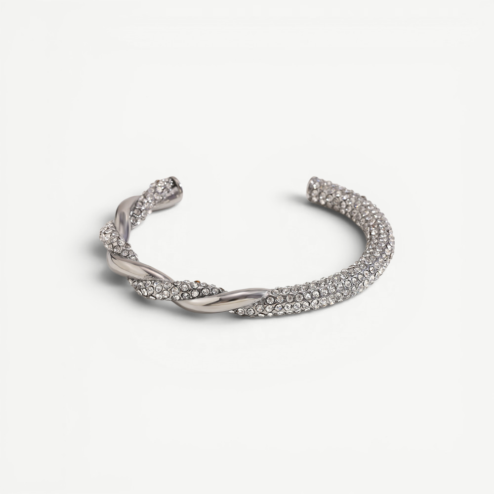 Pavé Twisted Cuff Bracelet