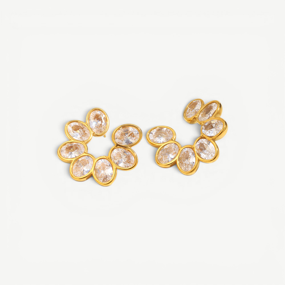 Open Floral Cluster Earrings