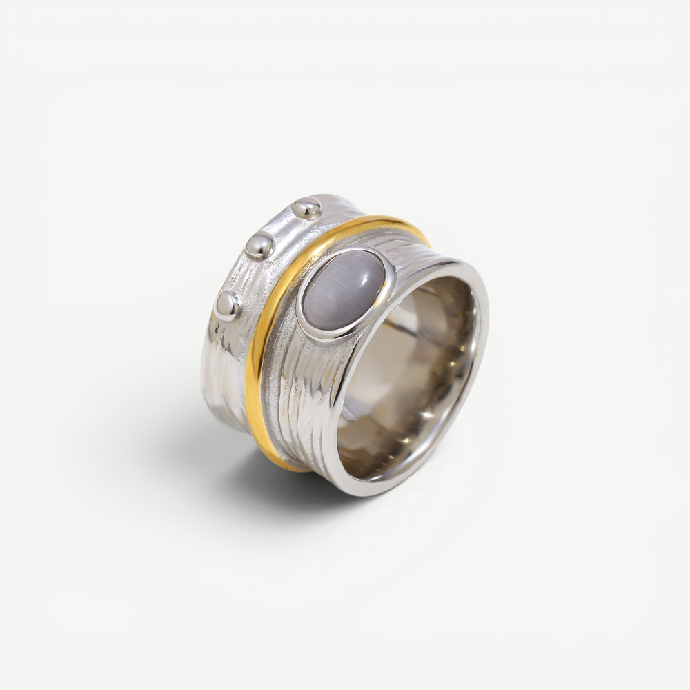 Cat's Eye Wide Band Ring