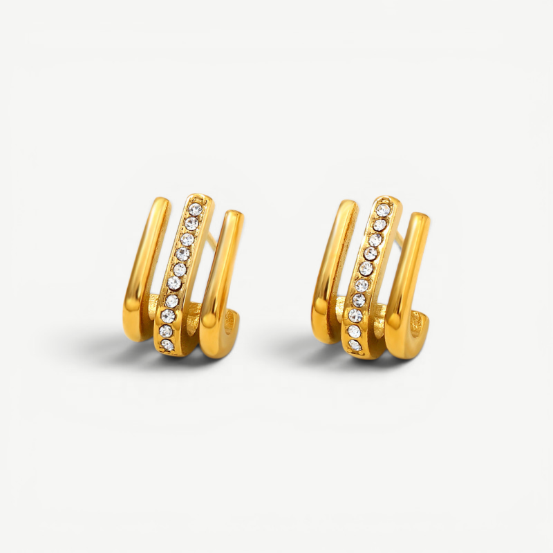 Triple Claw Pavé Studs