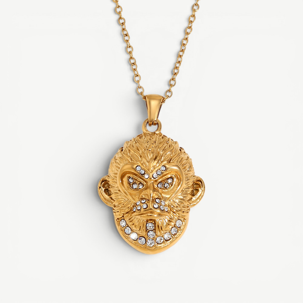 Wukong Monkey Head Necklace