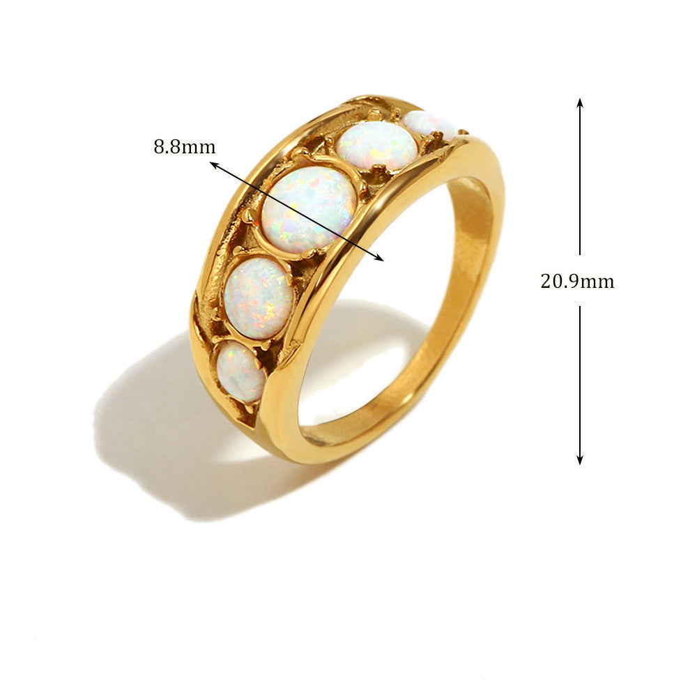 Opal Curve Ring