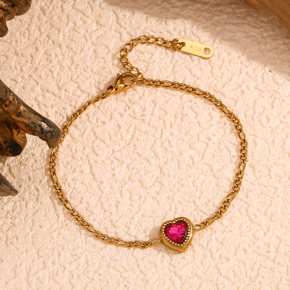 Figaro Heart Bracelet