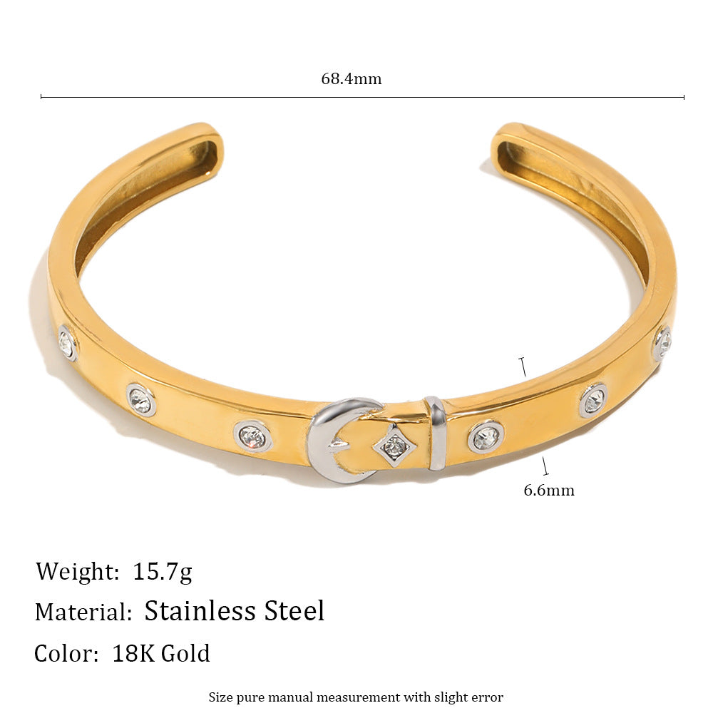 Celestial Belt Buckle Cuff Bangle