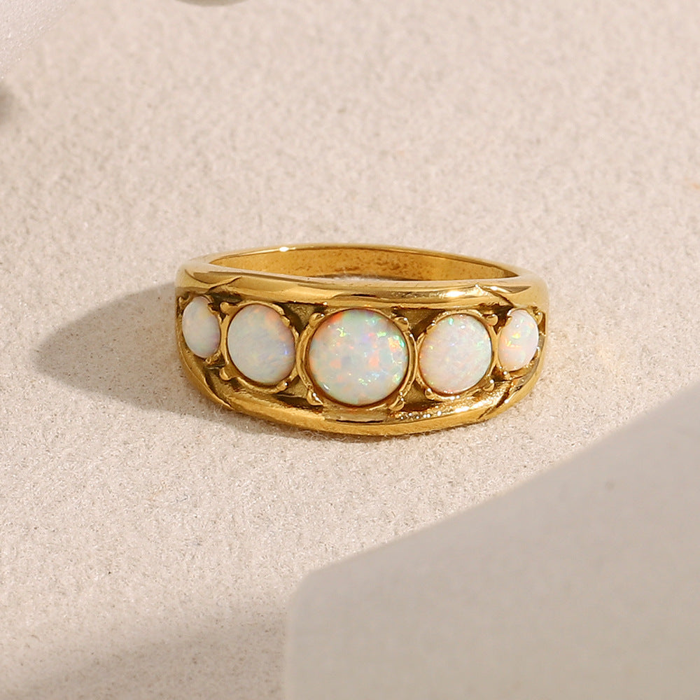 Opal Curve Ring