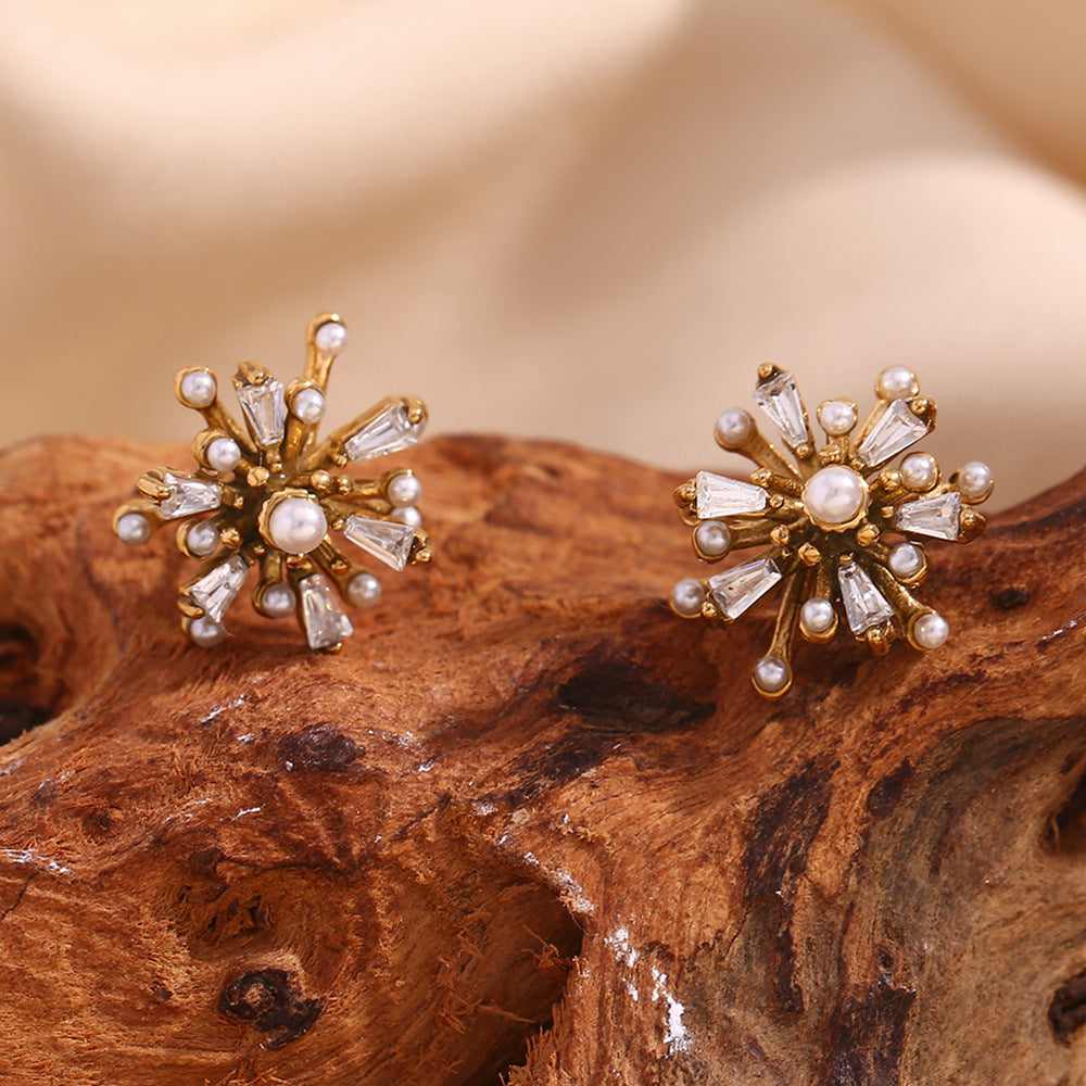 Starburst Pearl Earrings
