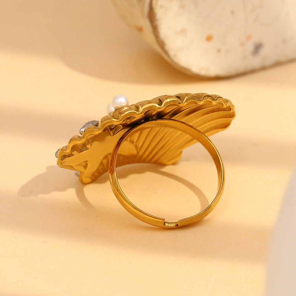 Starfish Seashell Ring