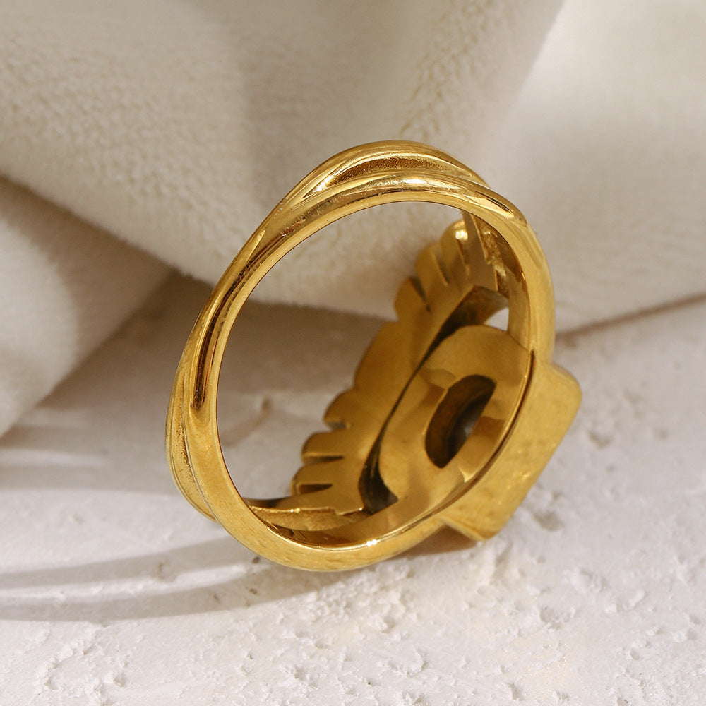 Sunburst Double Band Ring