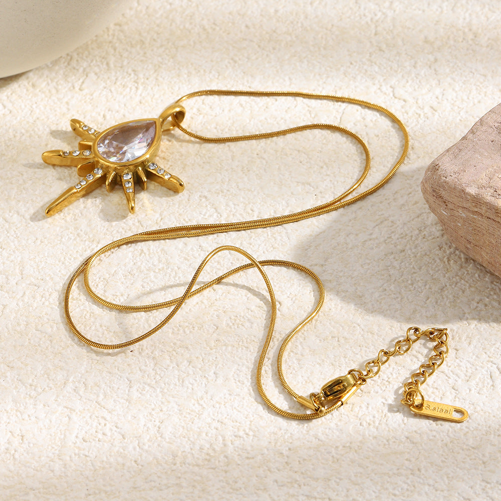 Teardrop Sunburst Necklace