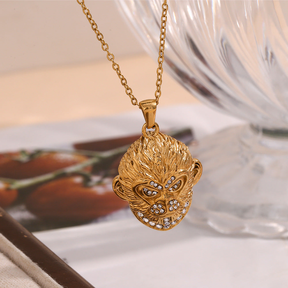 Wukong Monkey Head Necklace