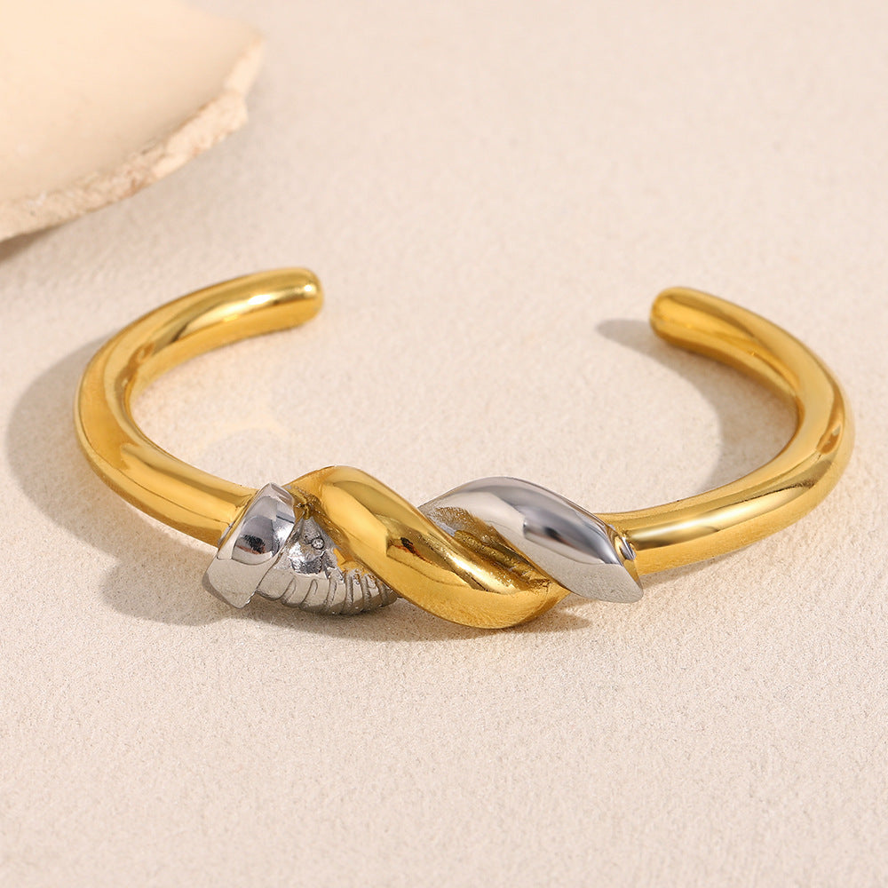 Twisted Screw Cuff Bracelet