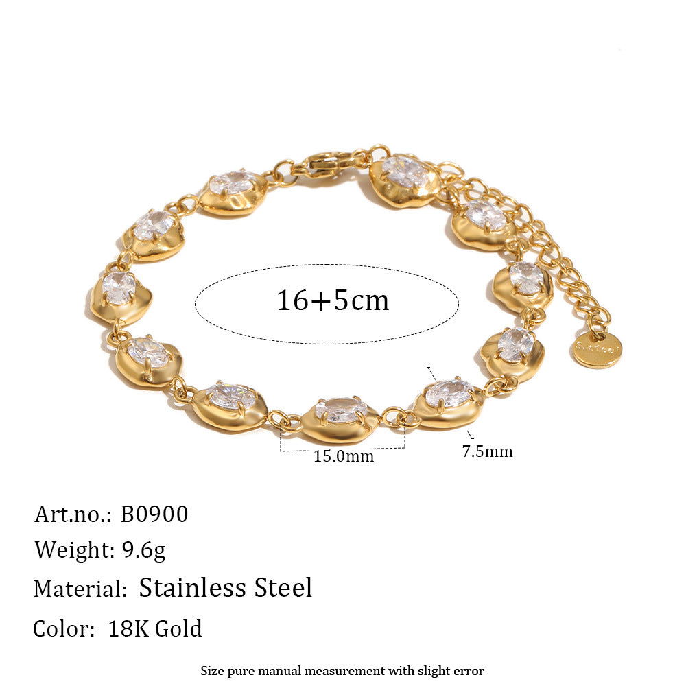 Molten Nugget Oval Bracelet