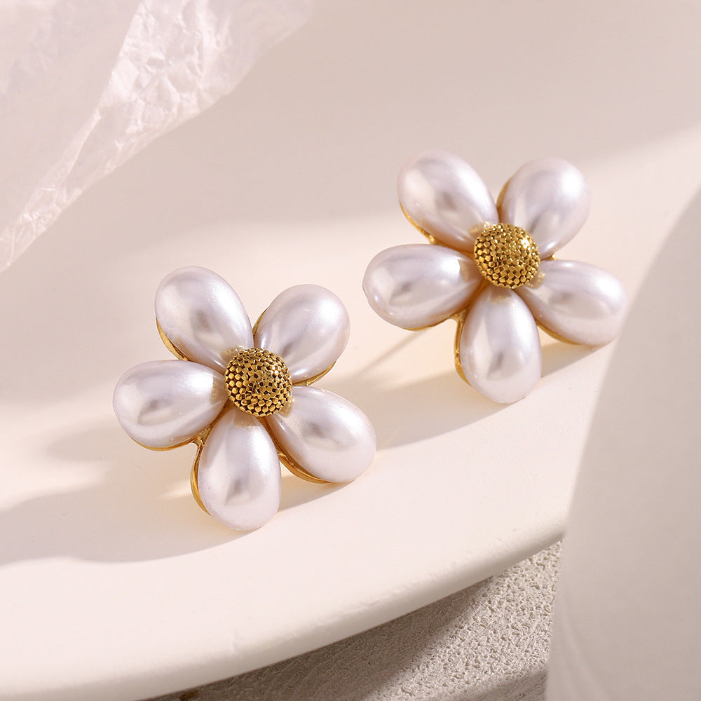Vintage Pearl Blossom Studs