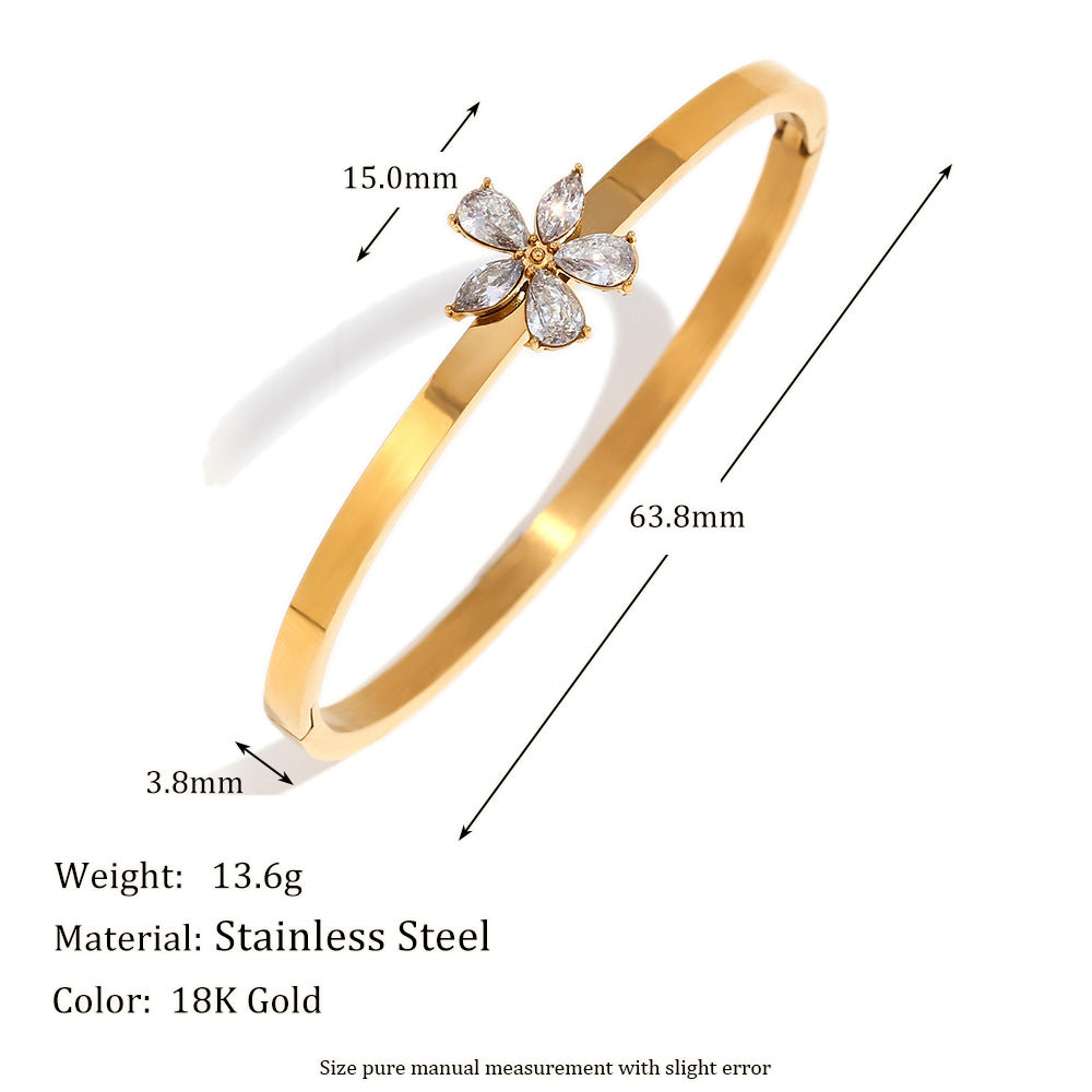 Marquise Floral Bangle