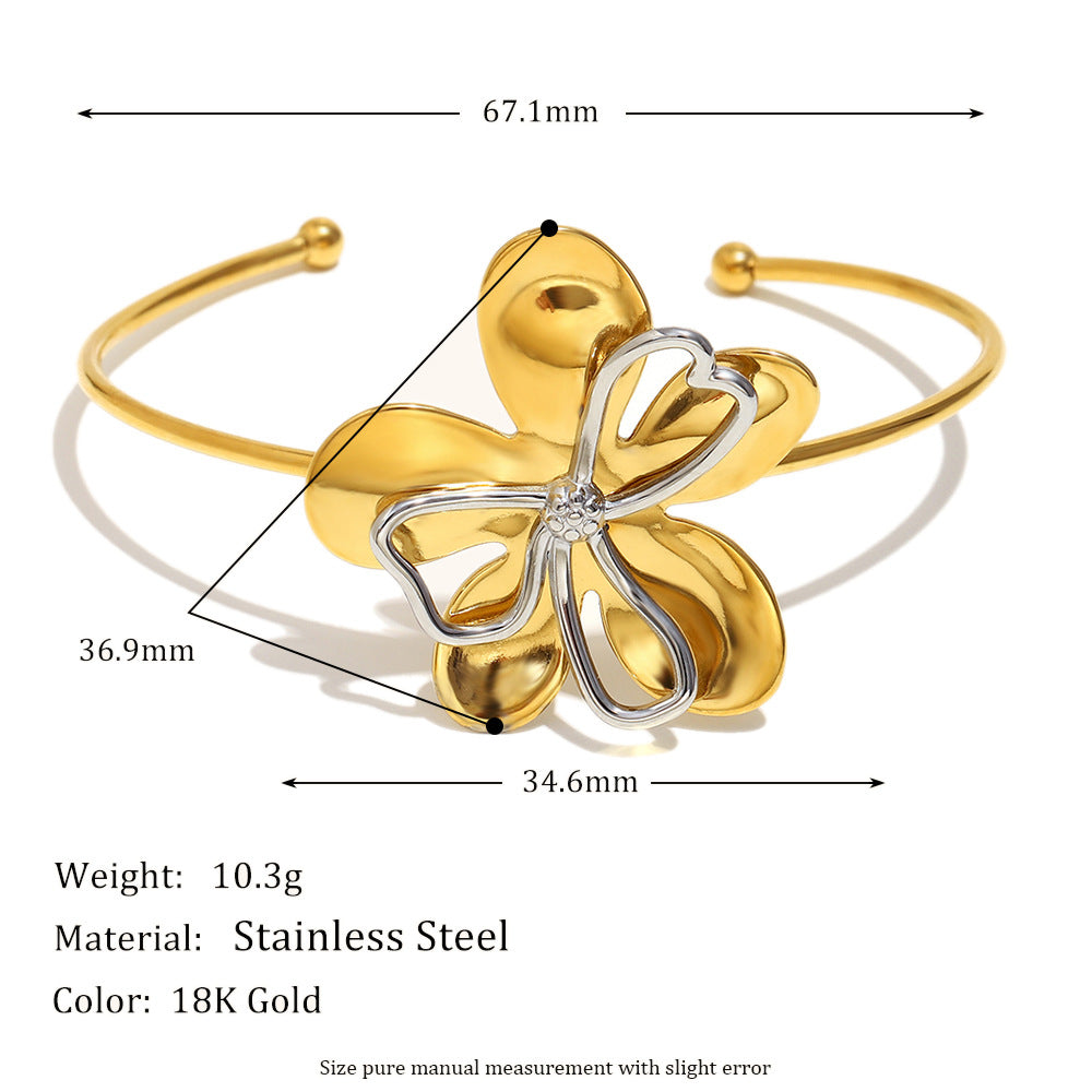 Sculptural Flower Bracelet