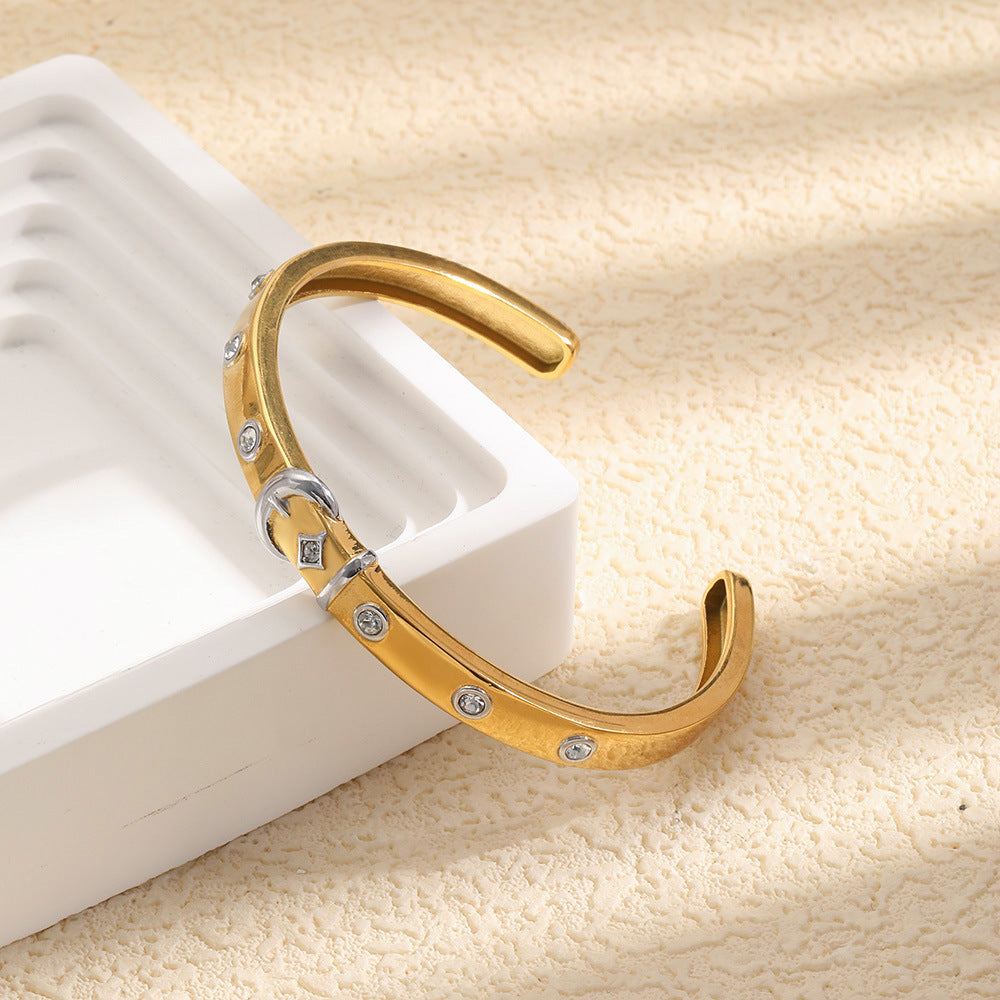 Celestial Belt Buckle Cuff Bangle