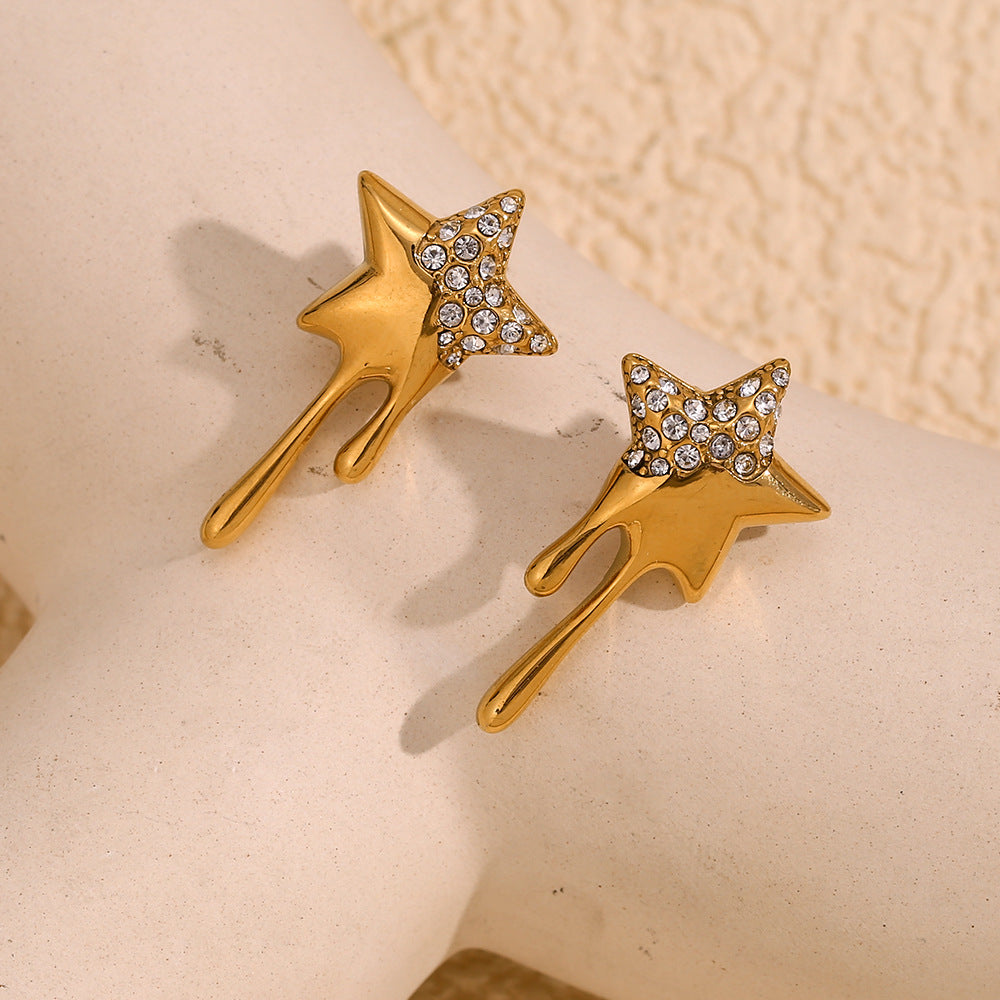 Molten Star Dripping Earrings