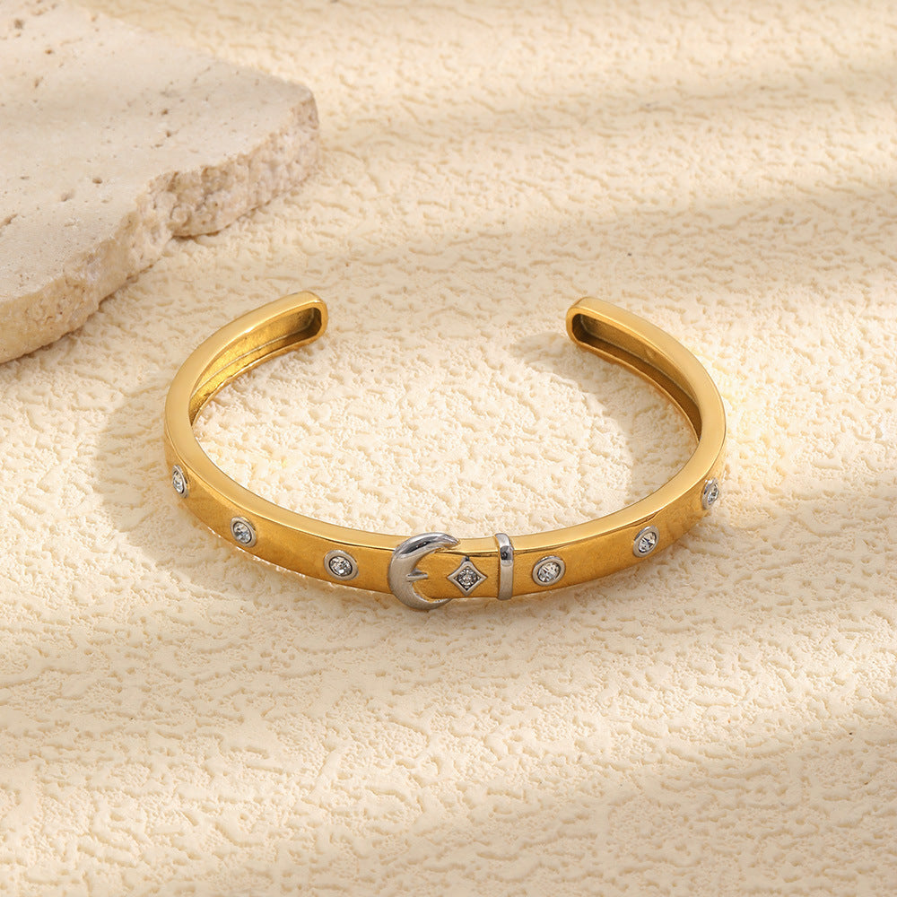 Celestial Belt Buckle Cuff Bangle