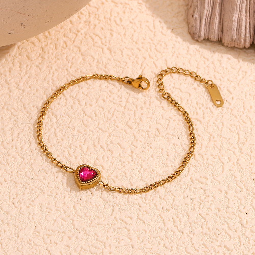 Figaro Heart Bracelet