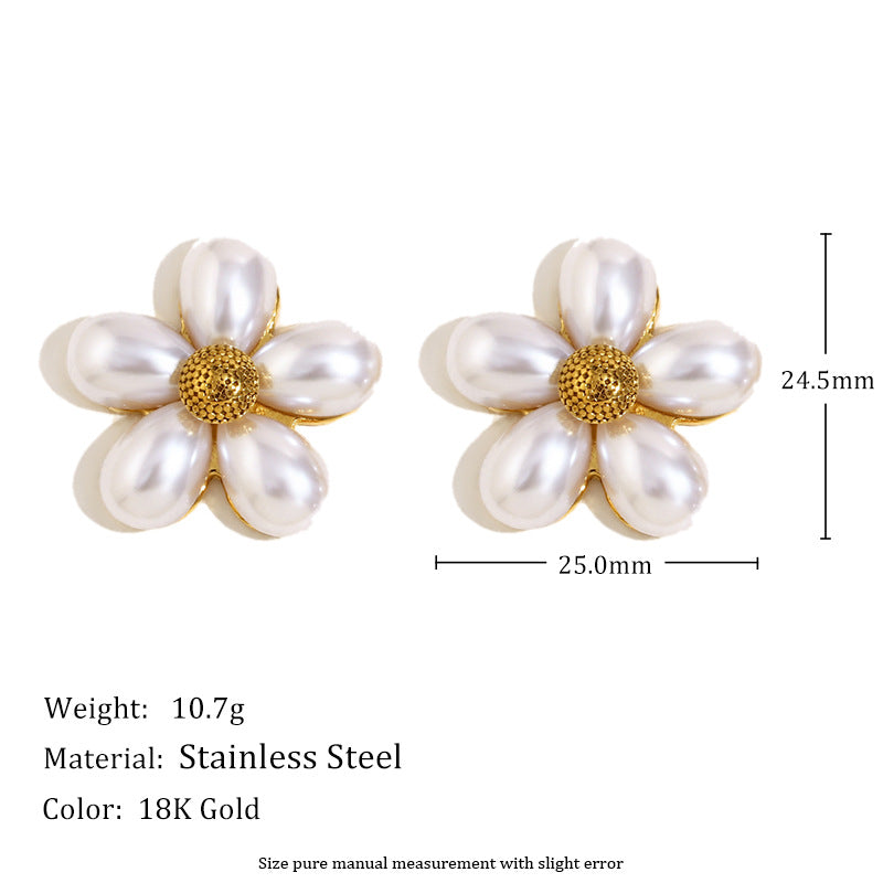 Vintage Pearl Blossom Studs