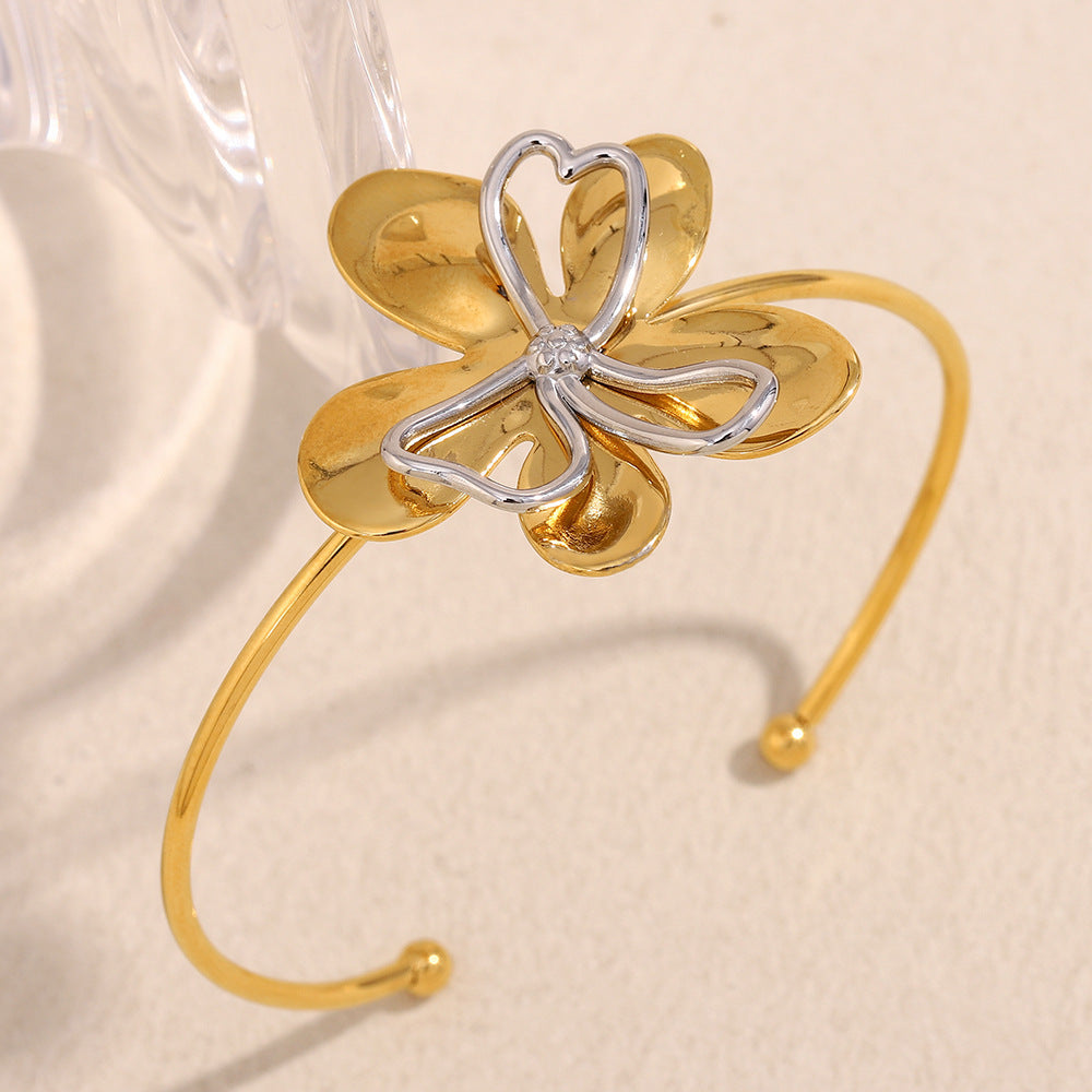 Sculptural Flower Bracelet