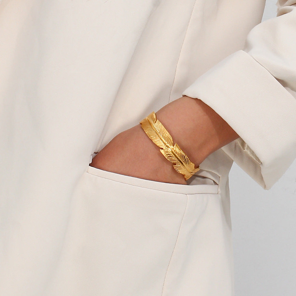 Feather Cuff Bracelet